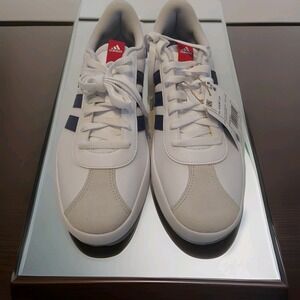 adidas Men's VLCourt 3.0 Shoes White Blue Size 11
